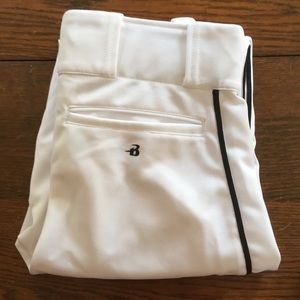 Badger Sport Baseball pants SM. white/black stripe